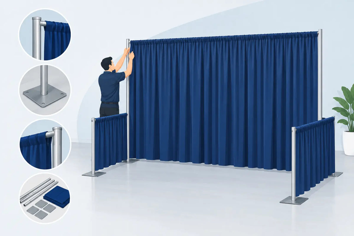 How to Configure Pipe Drape Backdrop Systems