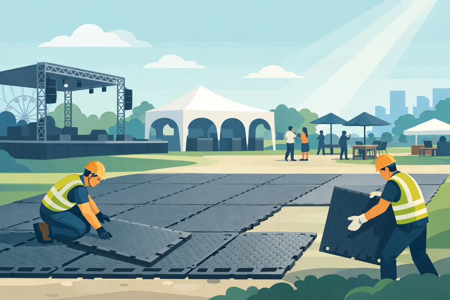 Event Ground Protection Mats That Work Hard