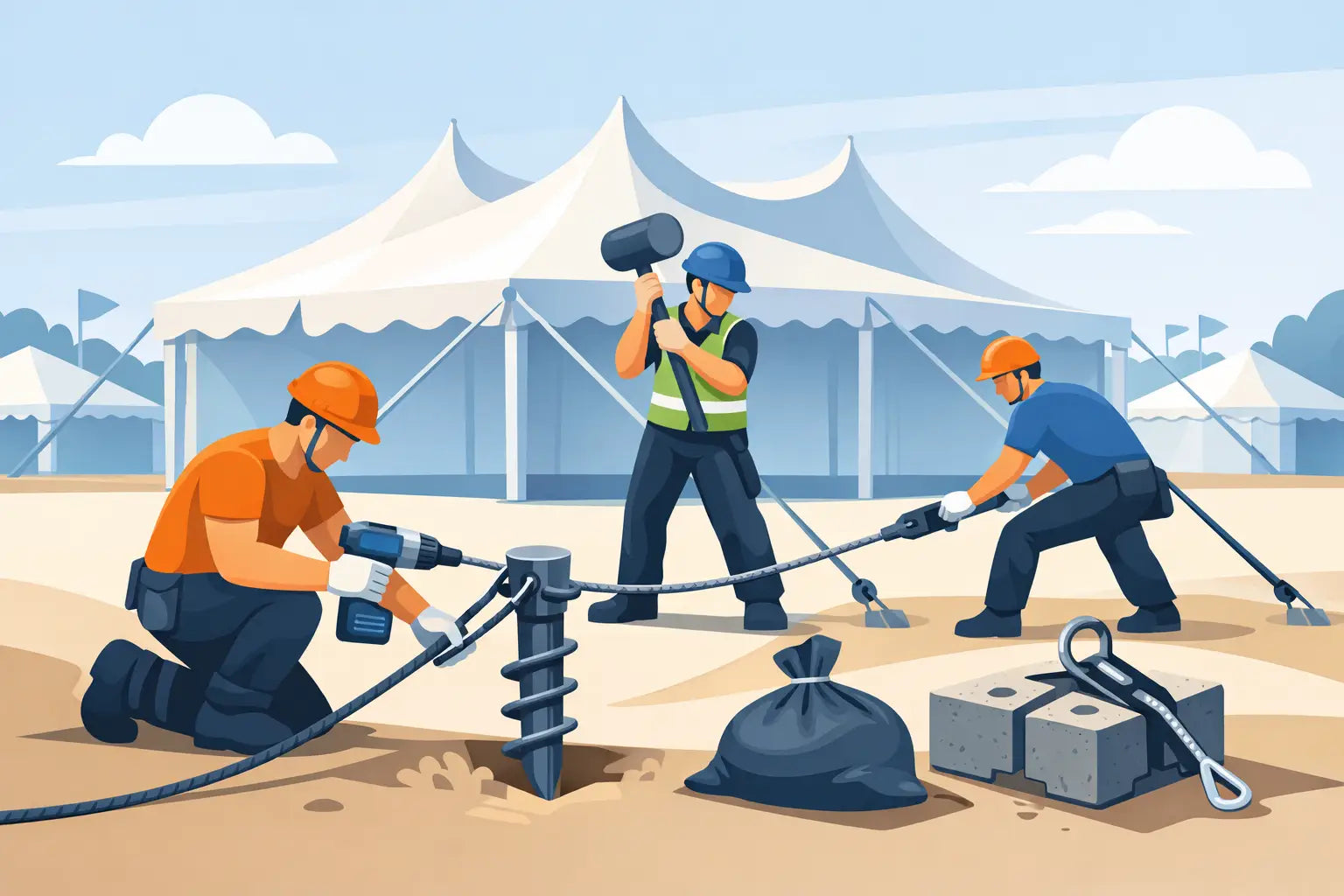 Top Tent Anchoring Solutions for Event Crews