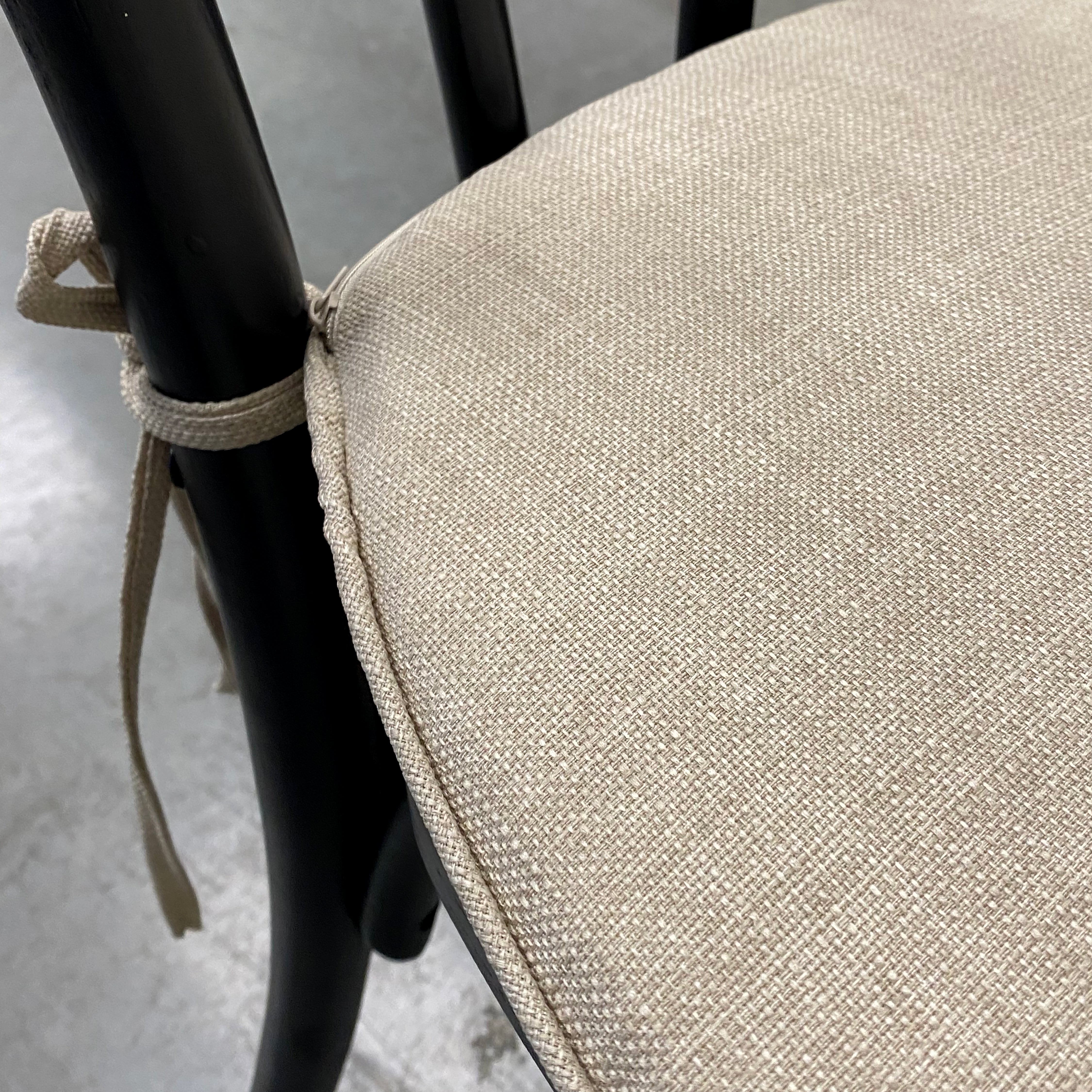 Chair Cushion, Linen Woven W/Tie for Bentwood
