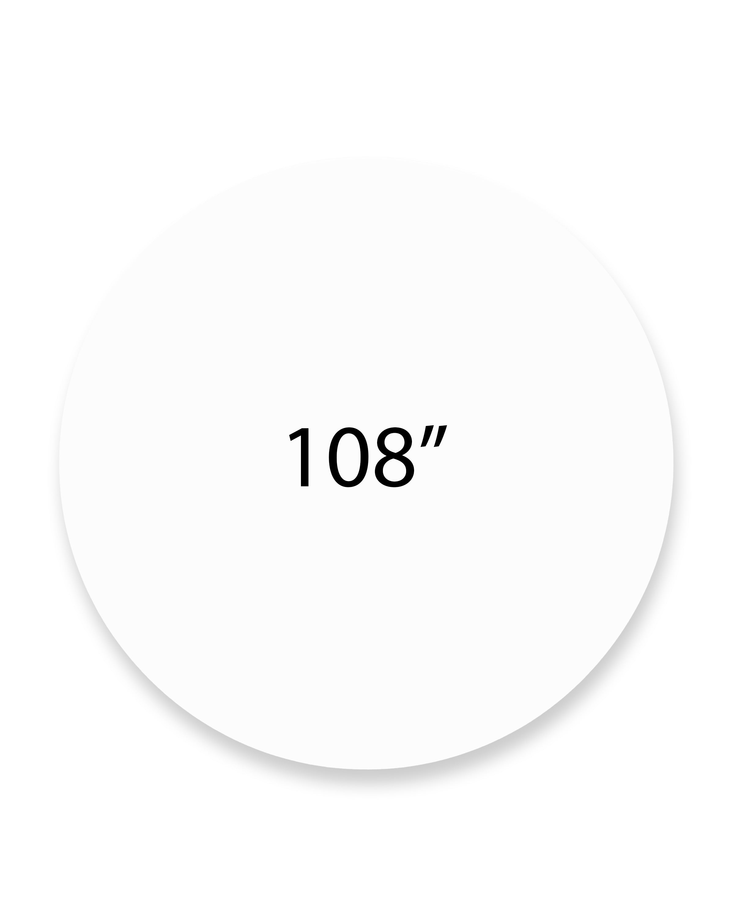 Tablecloth 108" Round White