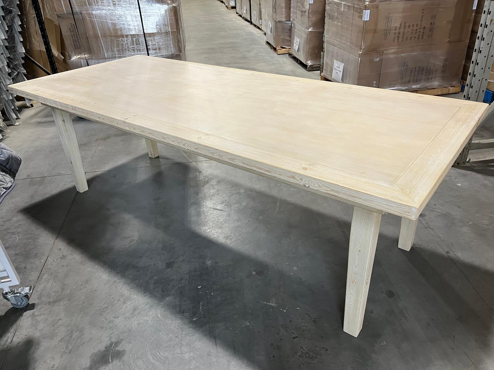 Table, 40" x 96" Farm Style Straight Leg Stonewash