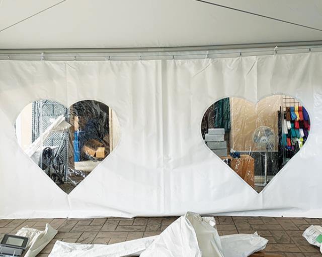 Wall, 8' x 20' Hearts Rod Tensioned - Special Event Sales