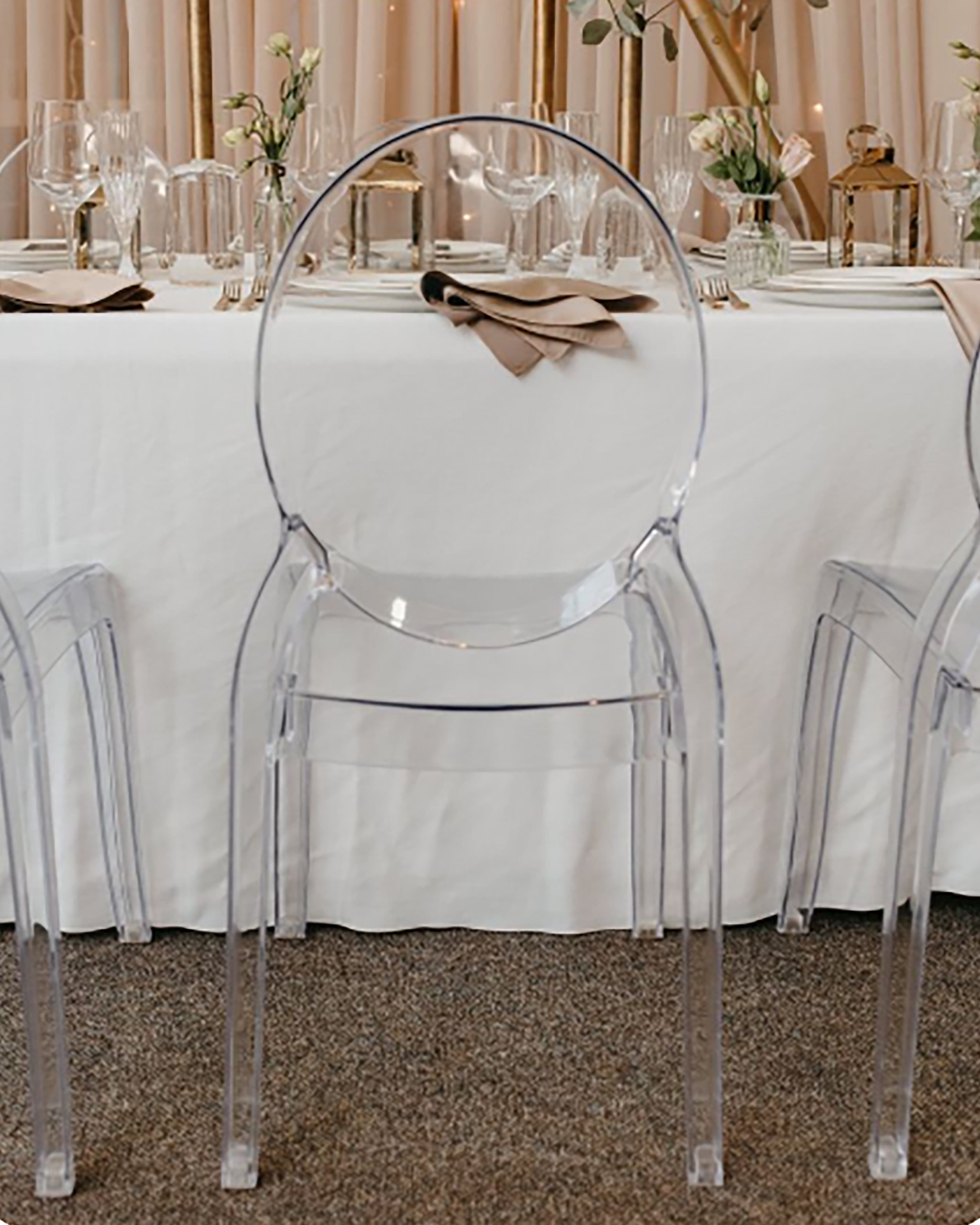 Sofia Clear Wide Seat Sofia Ghost Chair