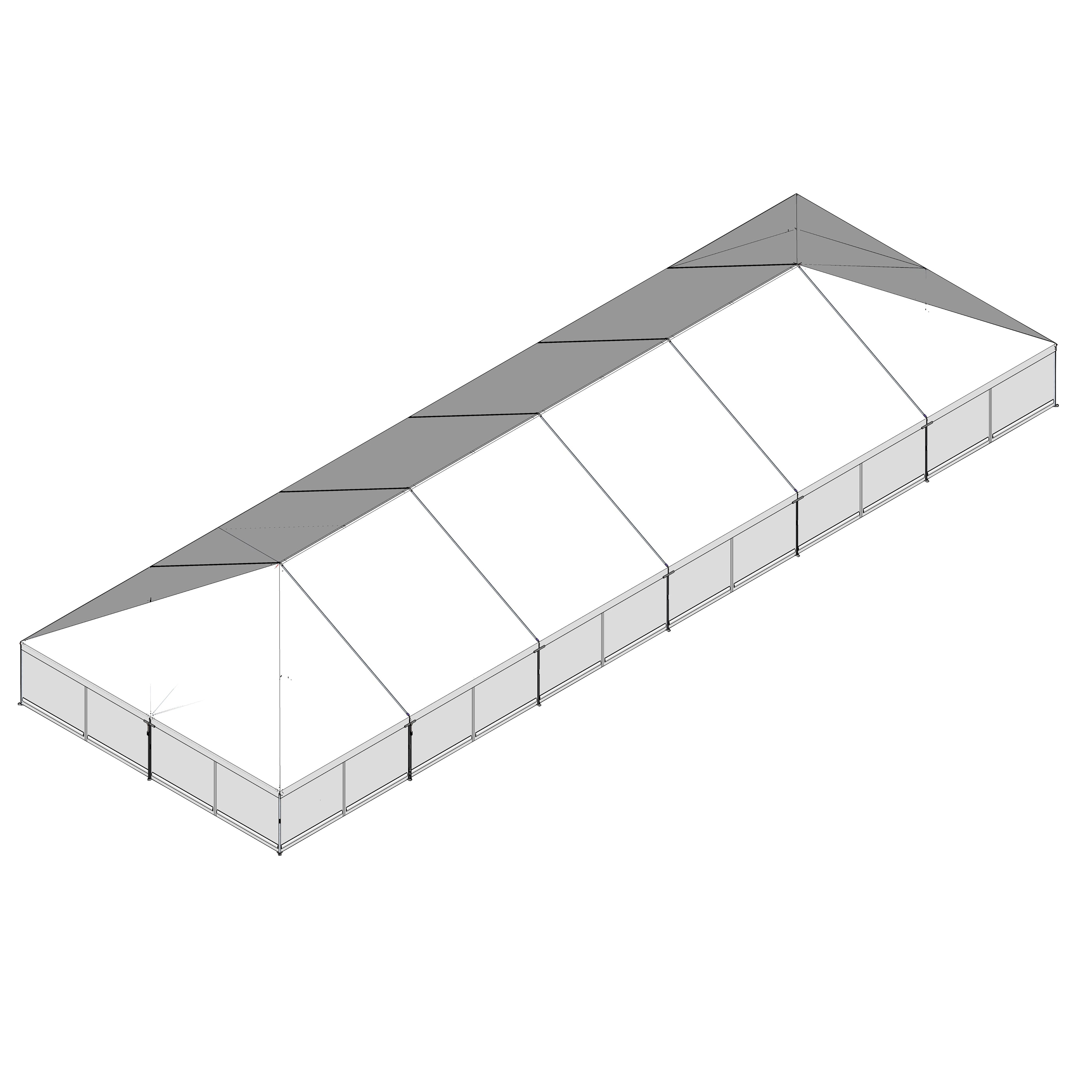 Turbotrack Tent, 40' x 120' Plain Walls