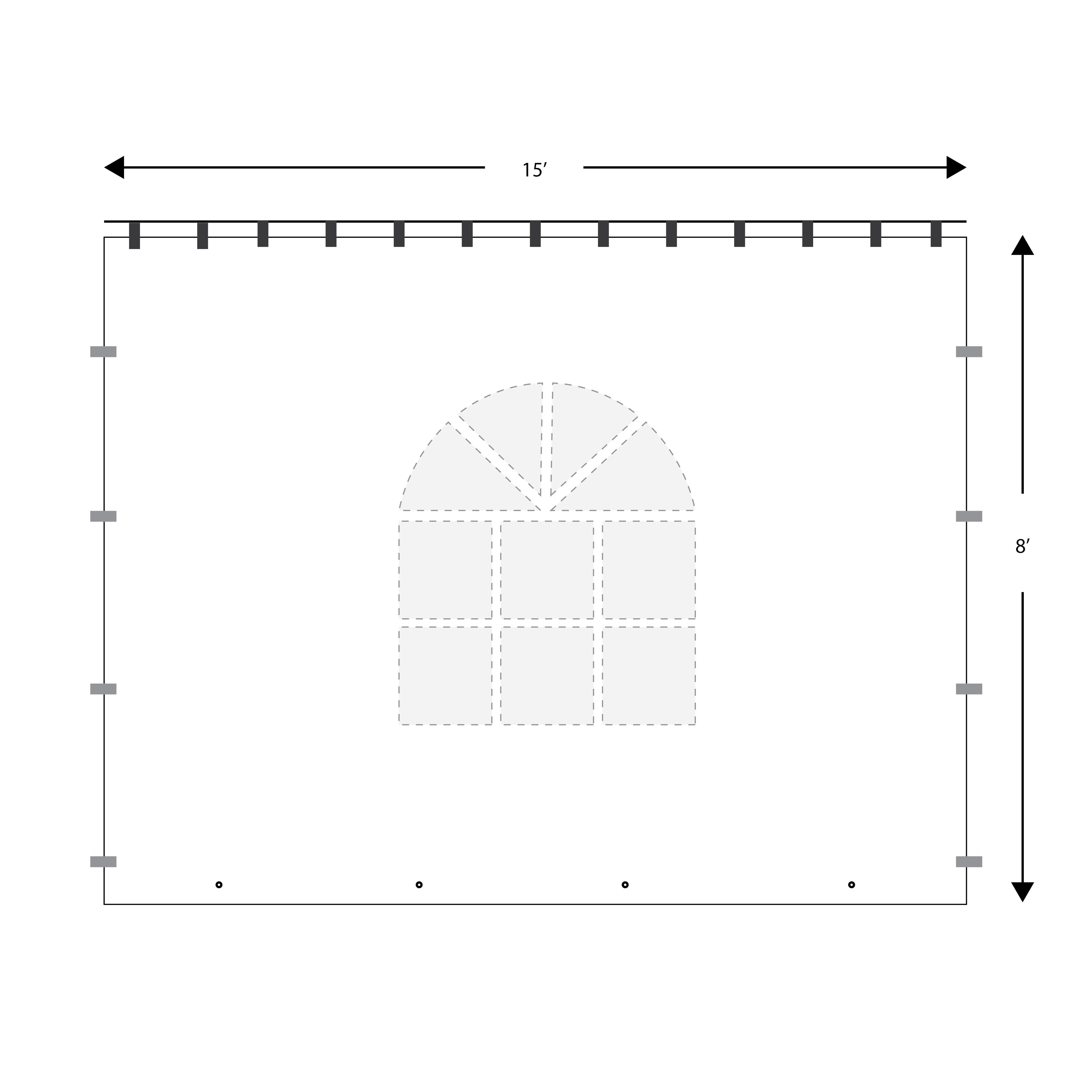 Wall, 8' X 15' Window Value Series