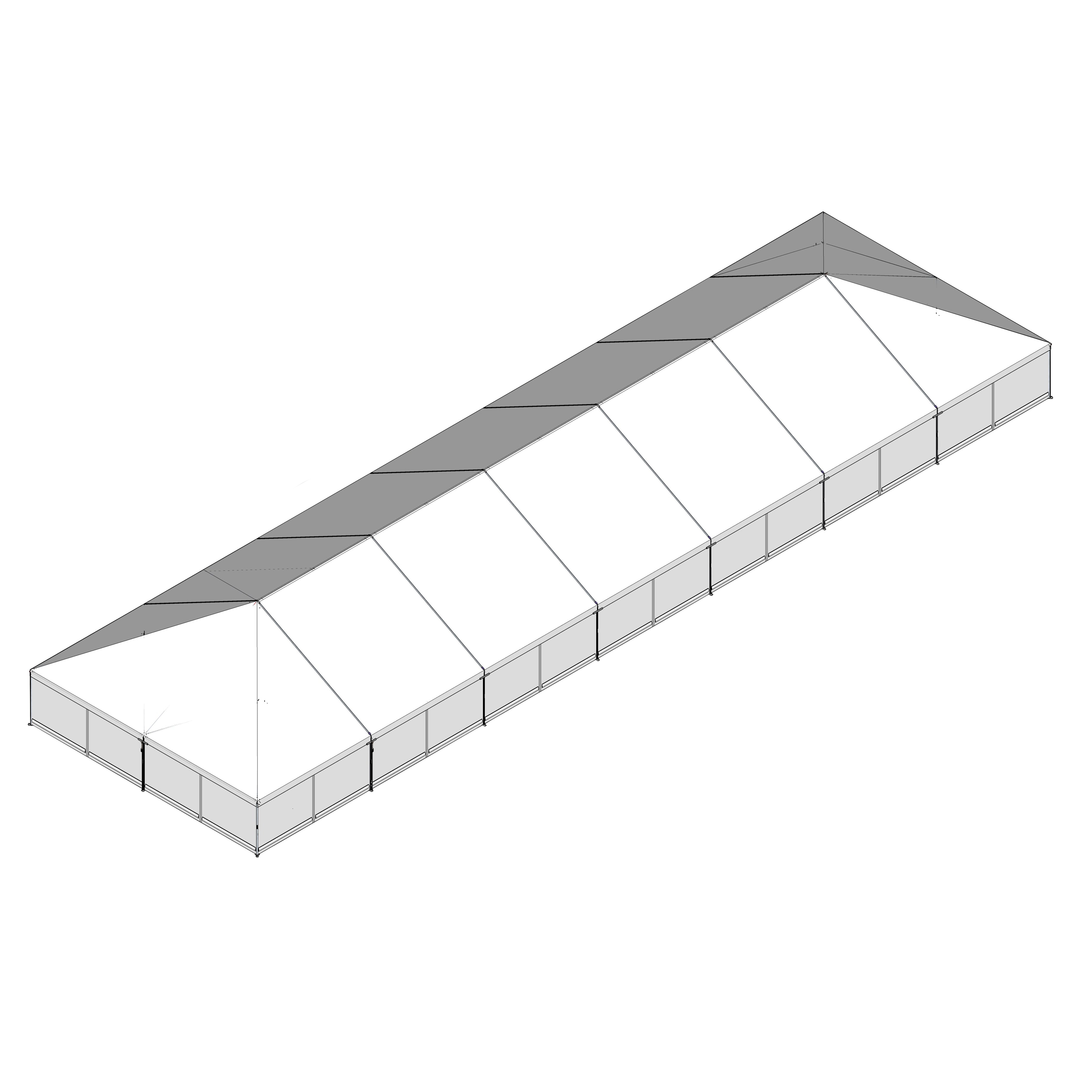 Turbotrack Tent, 40' x 140' Plain Walls