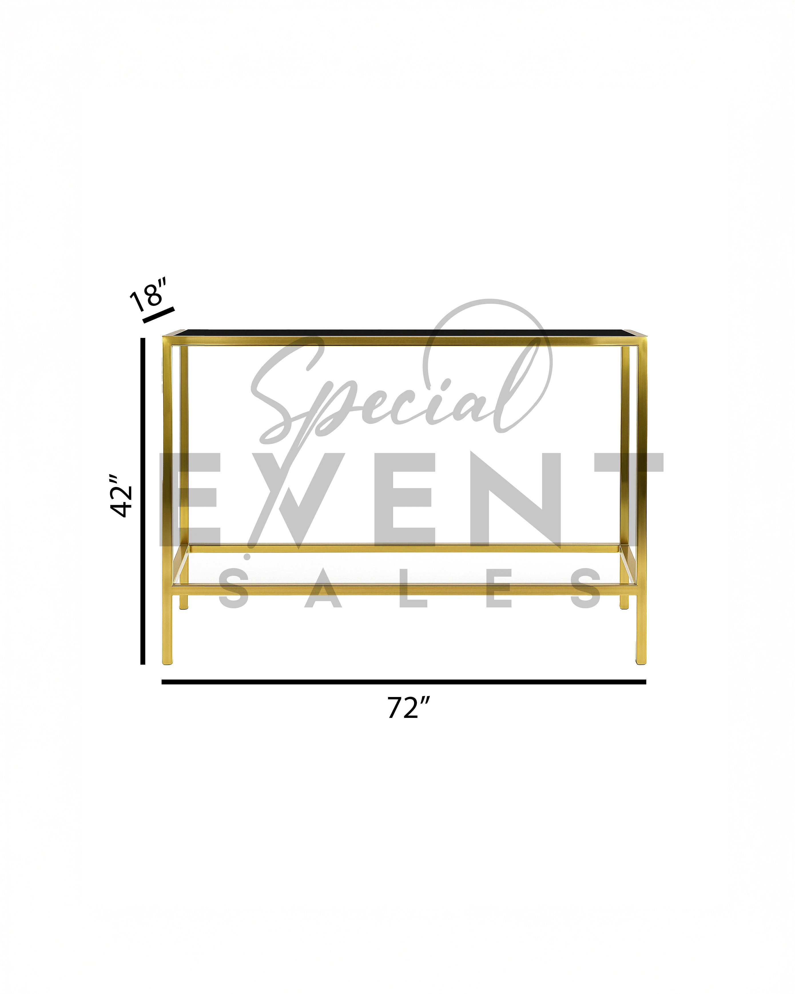 Fenix Communal Gold Rectangular Table