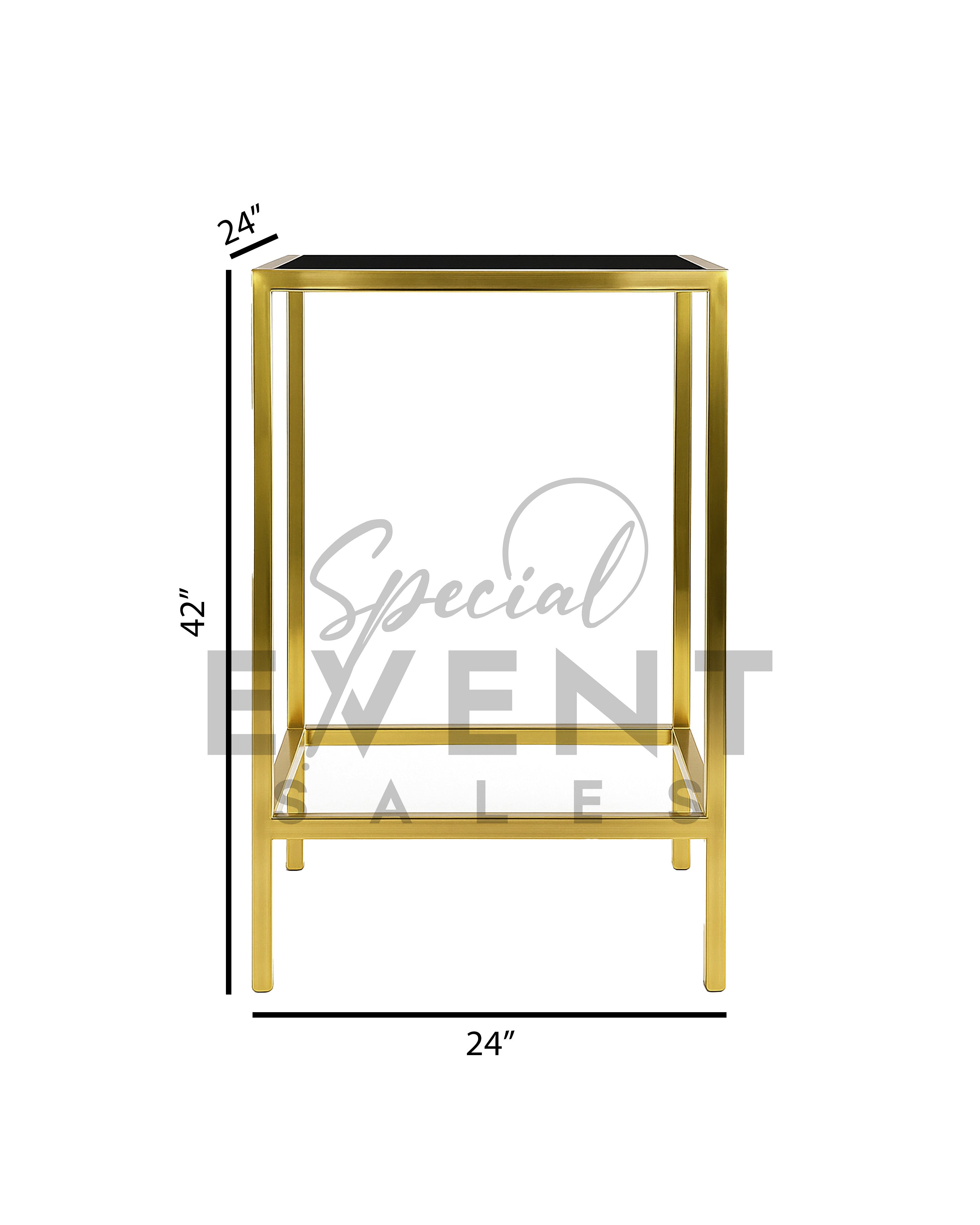 Fenix Communal Gold Square Table