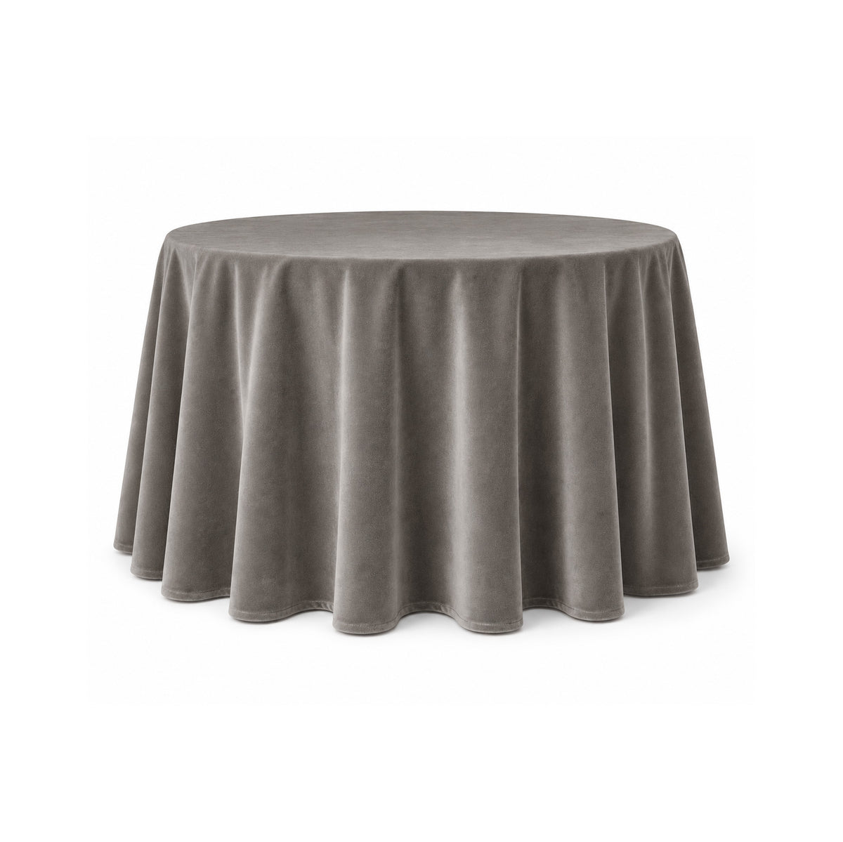 Tablecloth 120" Round Smoke Velvet