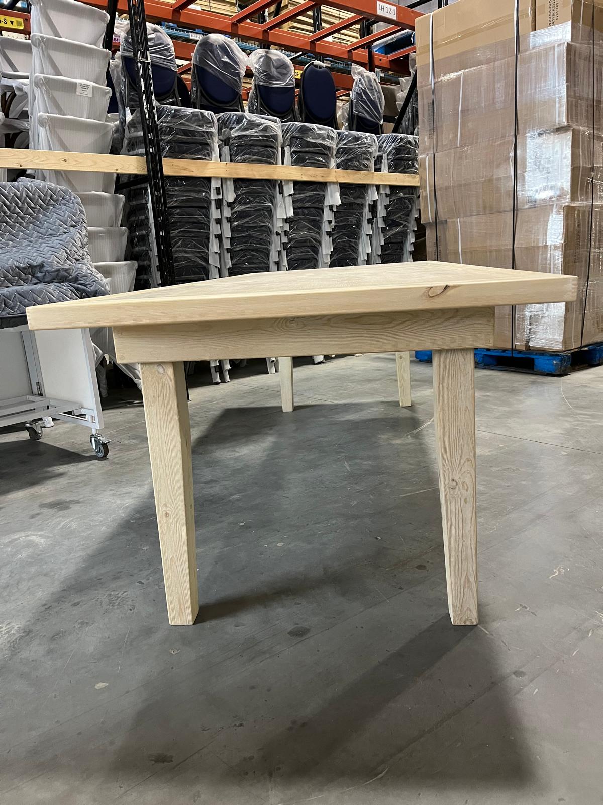 Table, 40" x 96" Farm Style Straight Leg Stonewash