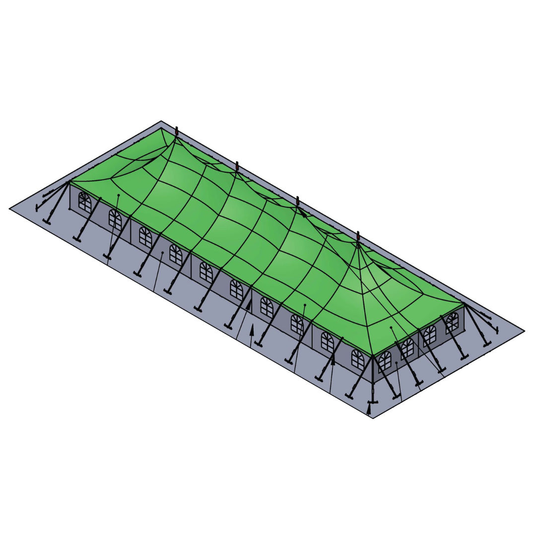 Pole Tent 30' x 100' White