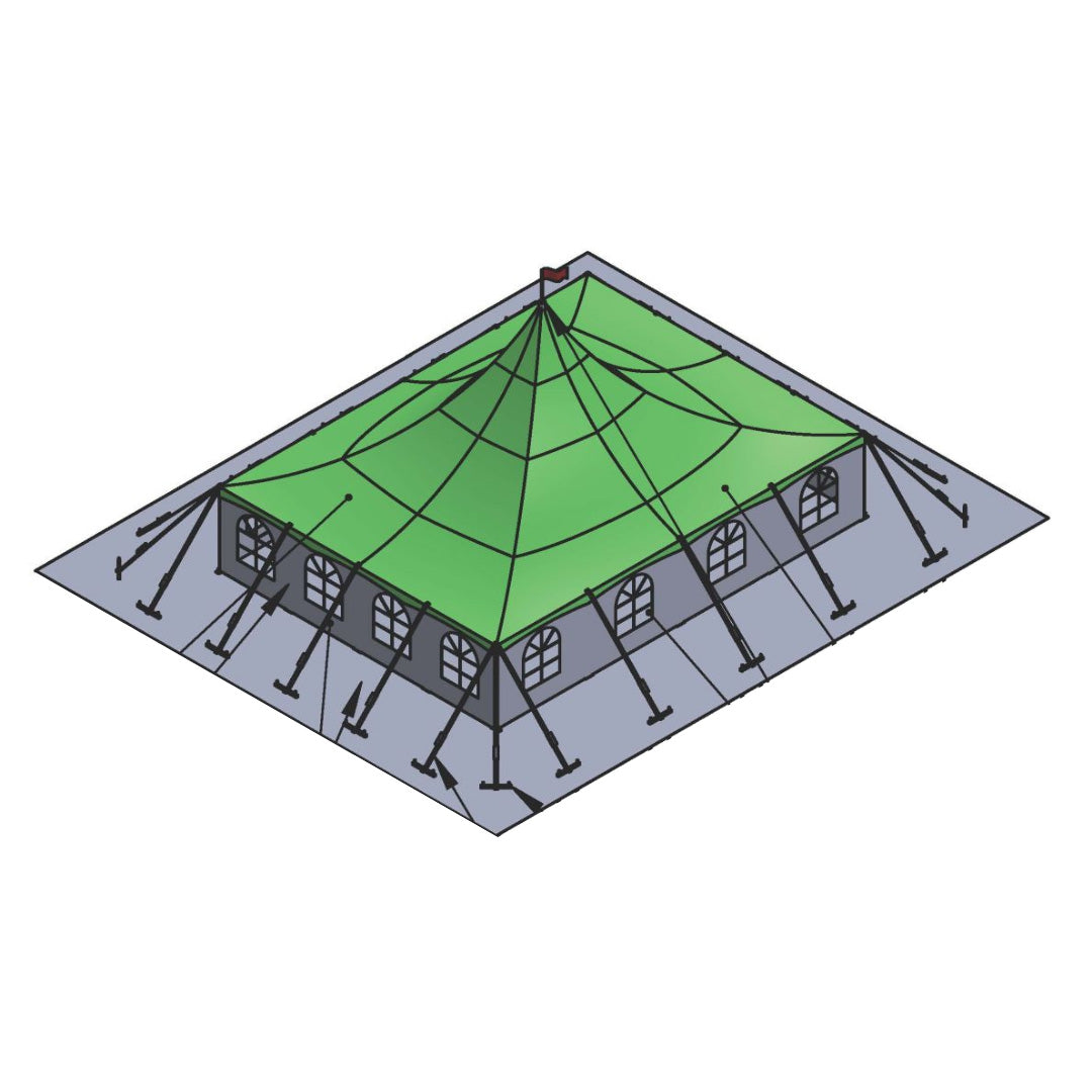 Pole Tent 30' x 40' White