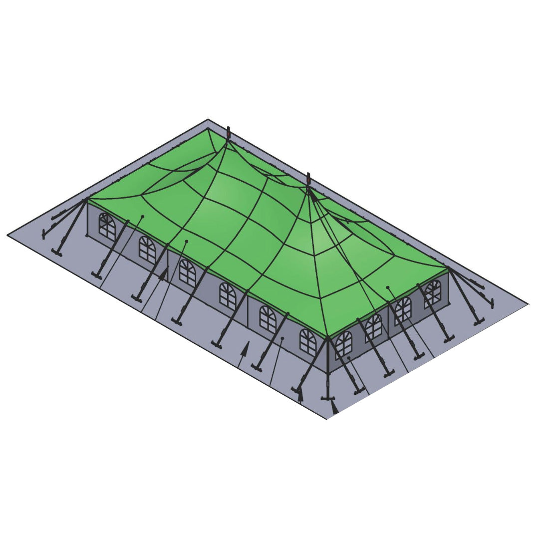 Pole Tent 30' x 60' White