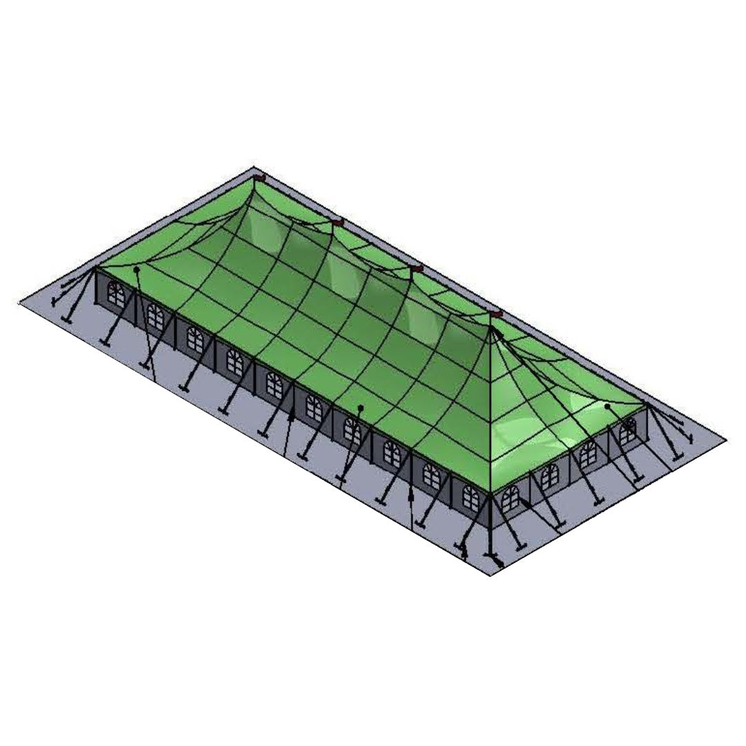 Pole Tent 40' x 100' White