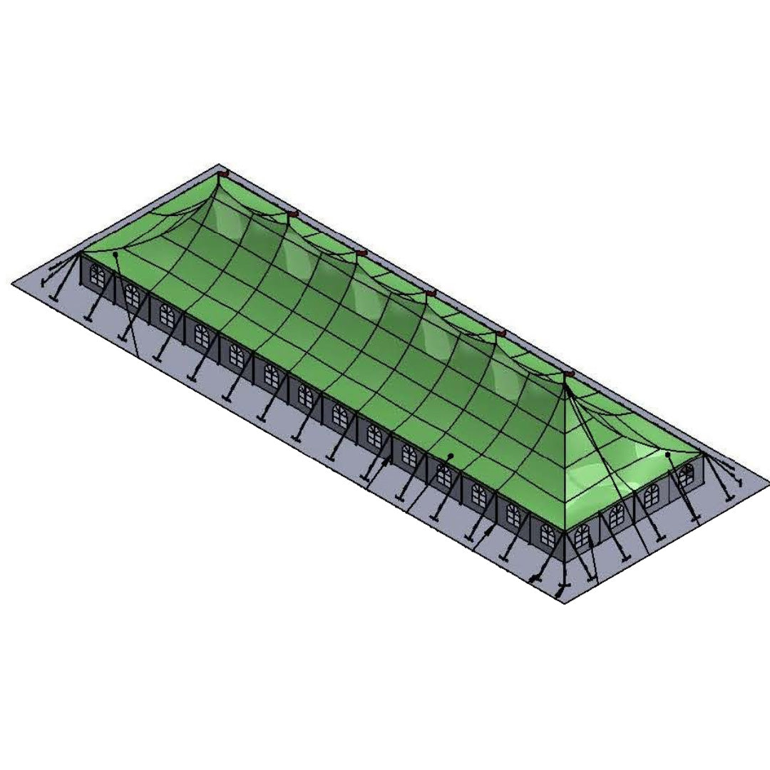 Pole Tent 40' x 160' White