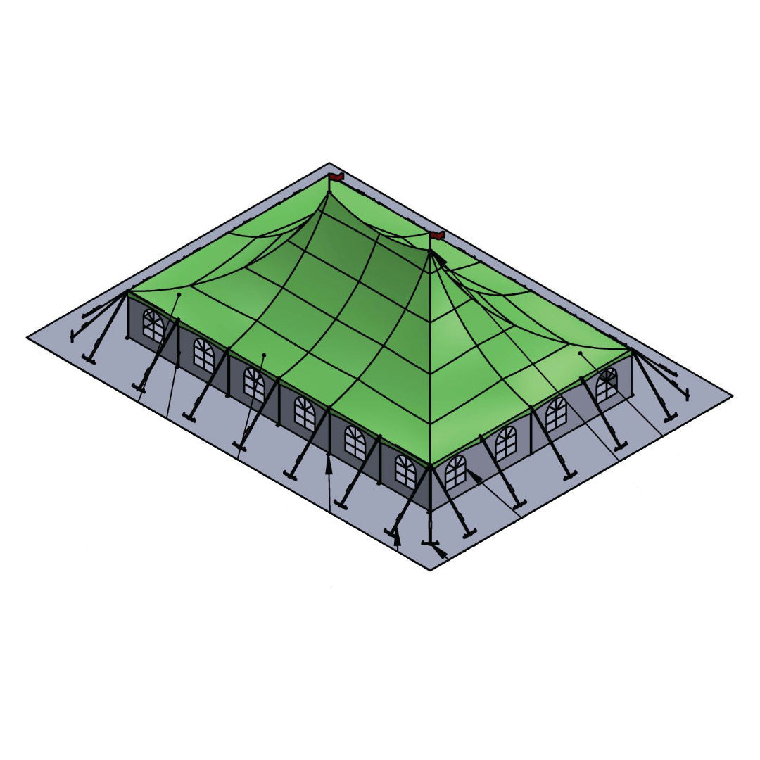 Pole Tent 40' x 60' White