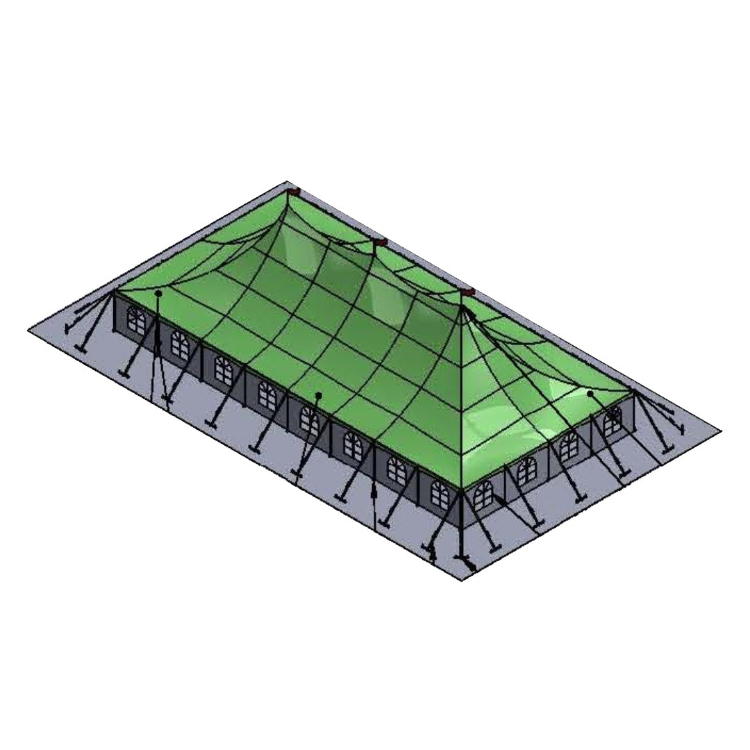 Pole Tent 40' x 80' White