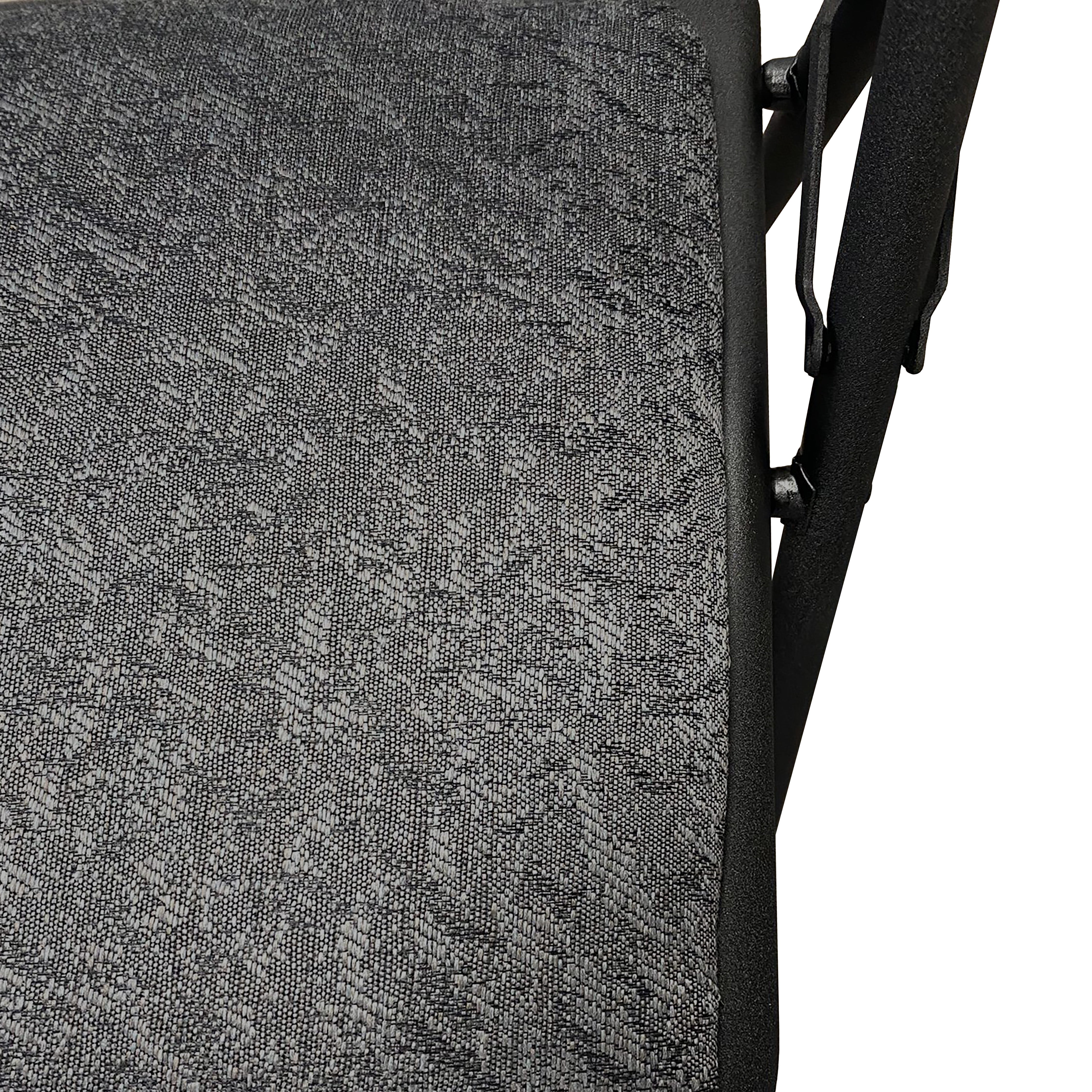 Comfort Series Folding Chair, Black/Black Fabric