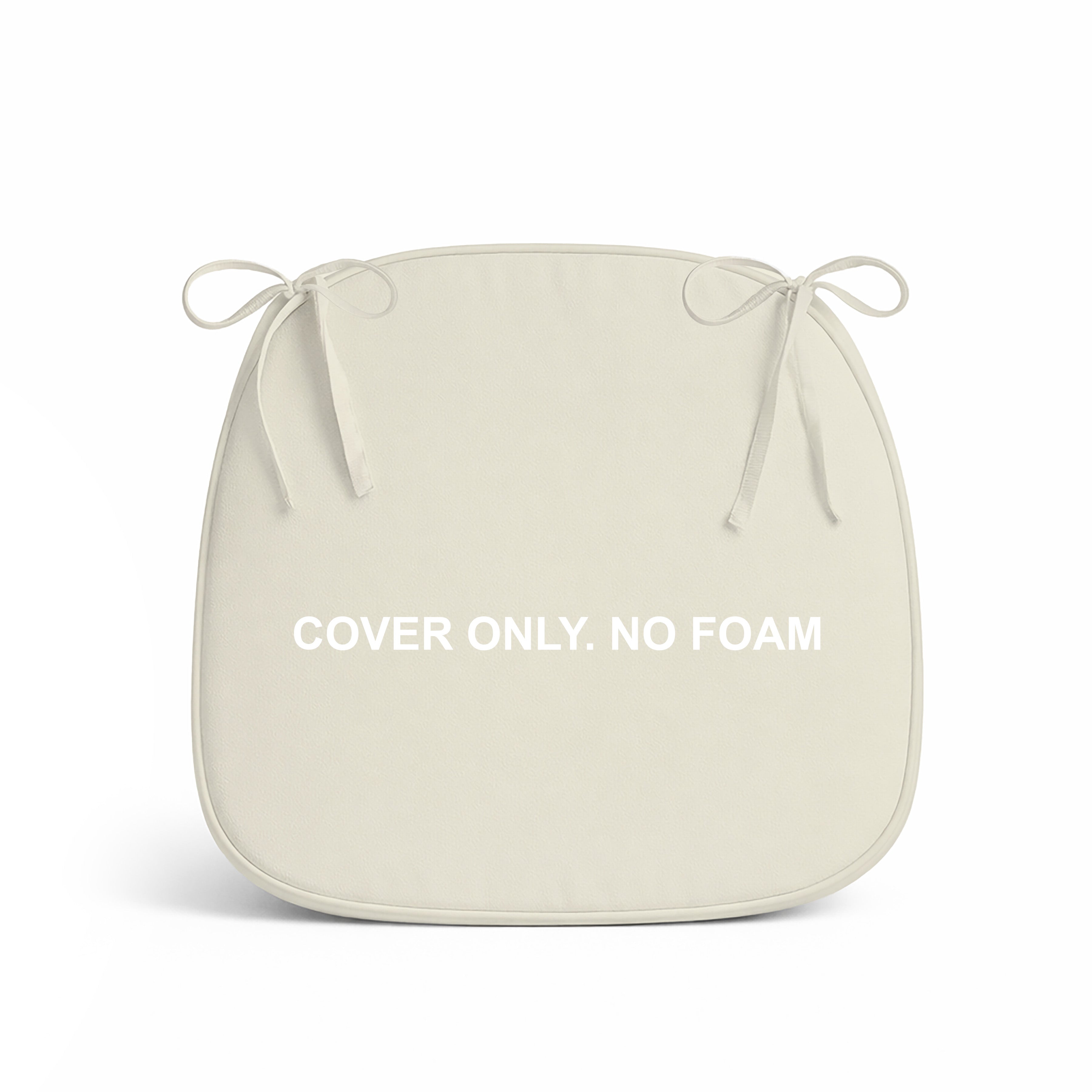 Replacement Ivory Chair Cushion Cover With Ties