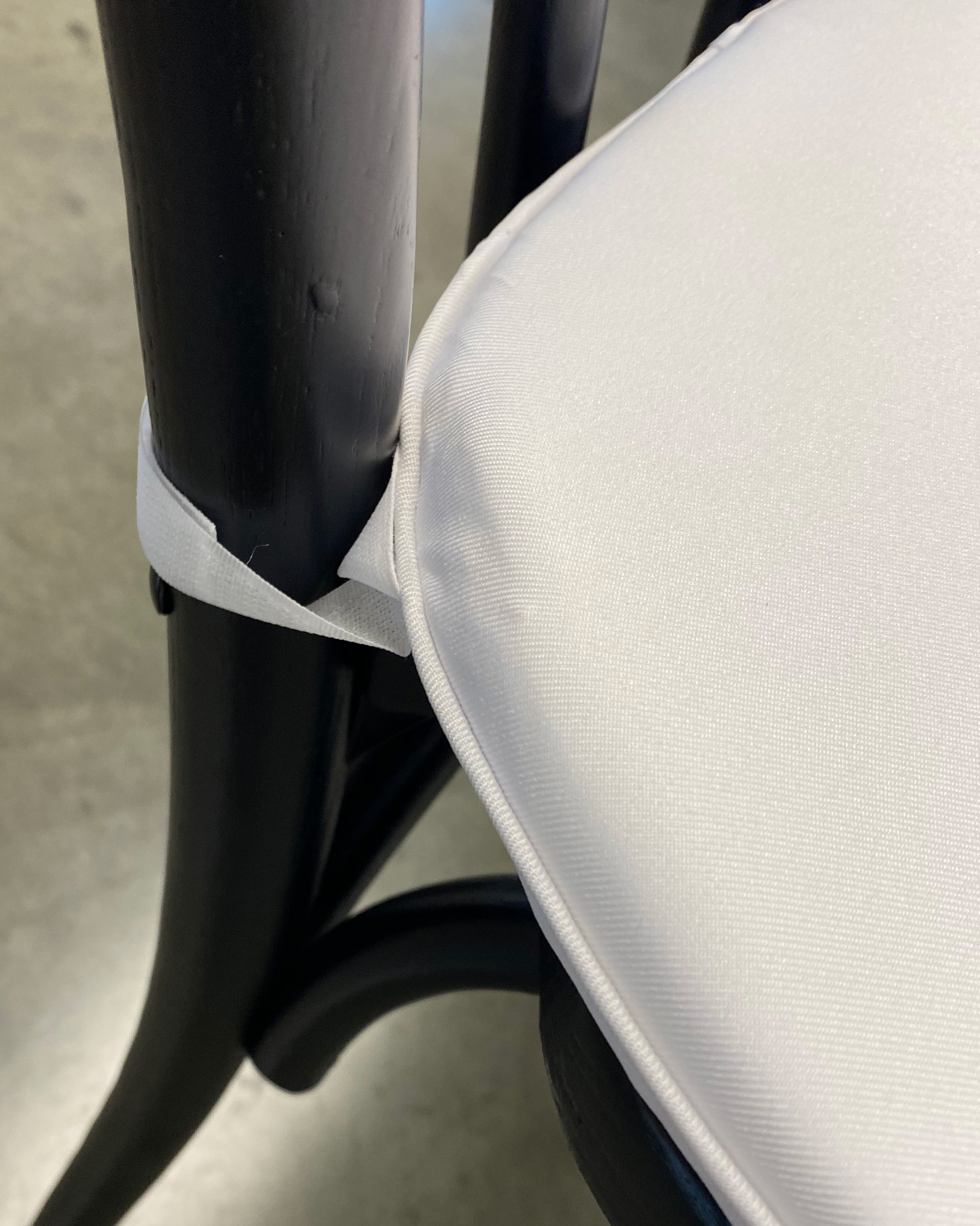Chair Cushion White For Crossback Velcro Style