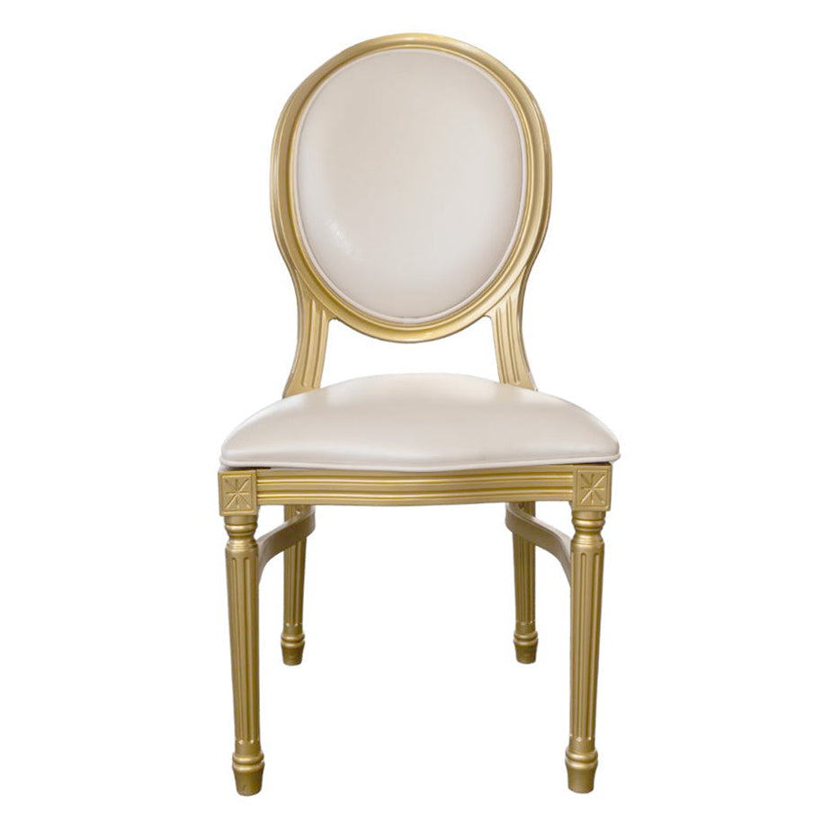 Chair, Louis XVI Resin Ivory on Gold