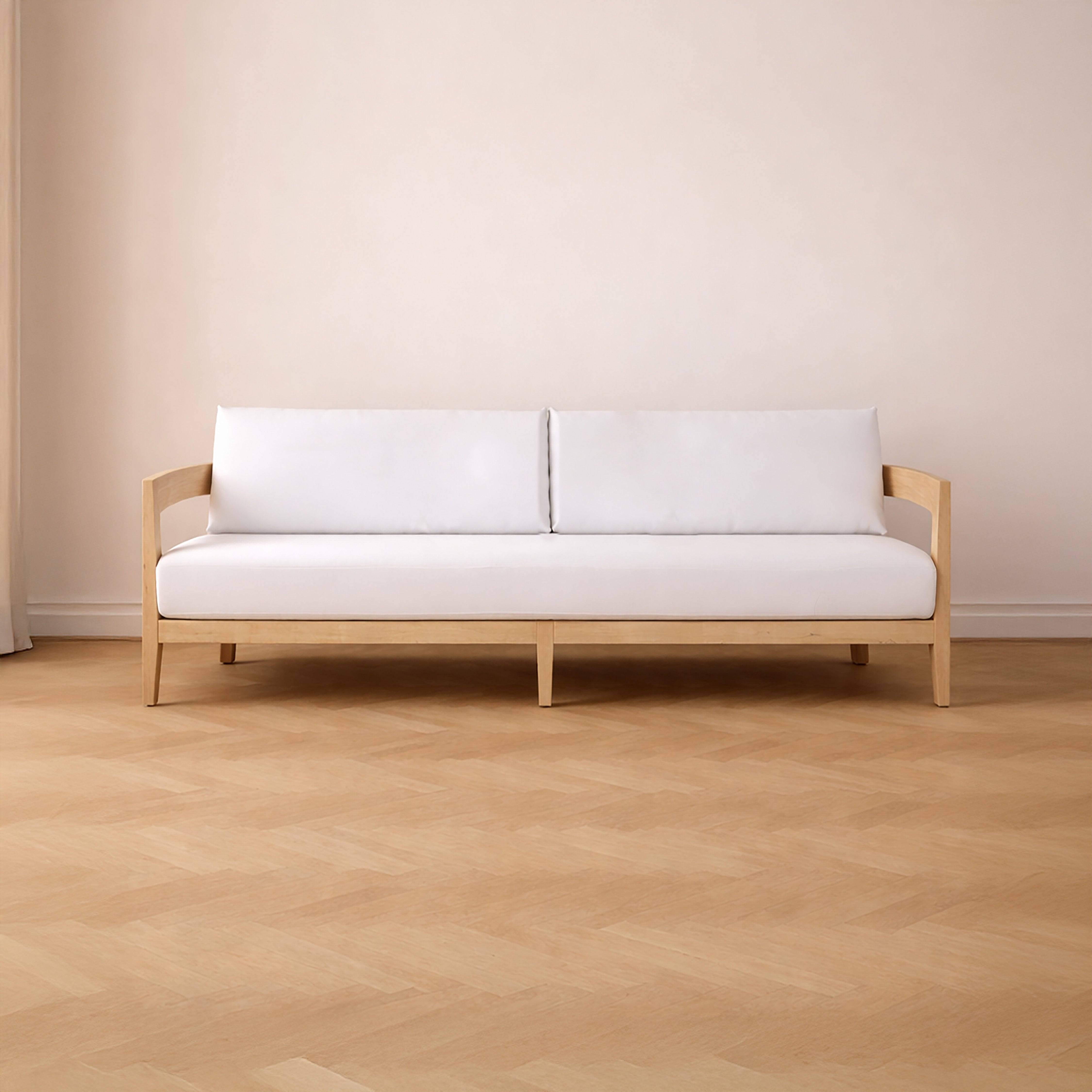 Balmain Lounge Sofa, White Linen