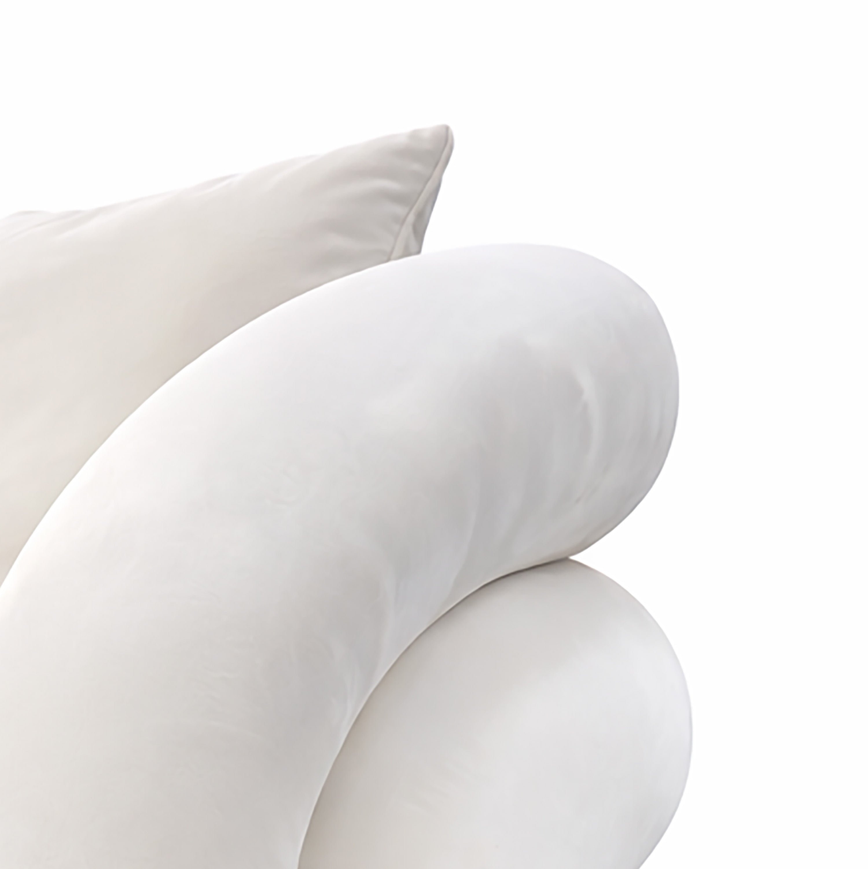Barrel Chair, White Velvet Swivel With Gold Accent Base