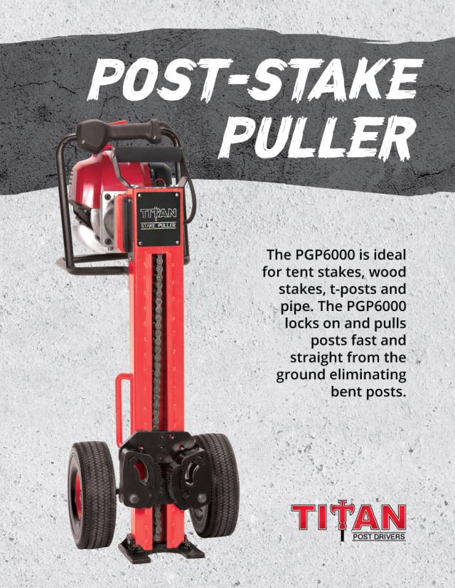 Titan Gas Powered Stake Puller (Honda) Tents - Titan Post Drivers