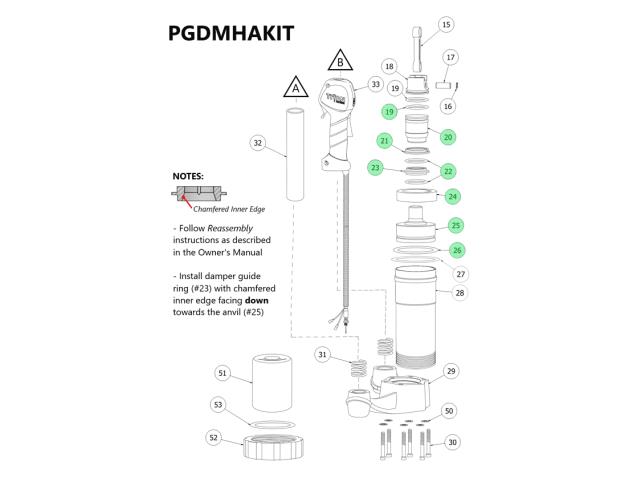 Hammer/Anvil Assembly 3200/3200X Tents - Titan Post Drivers
