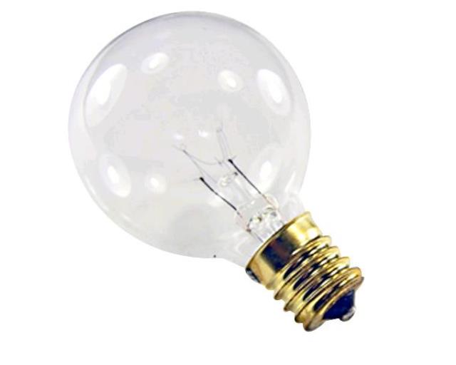 Bulb, Cafe 50mm Round 7 Watt Clear Case Of 25