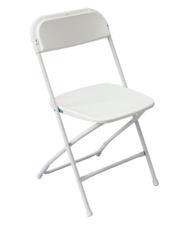 Chair, Folding White Seat & White Frame Advantage Series