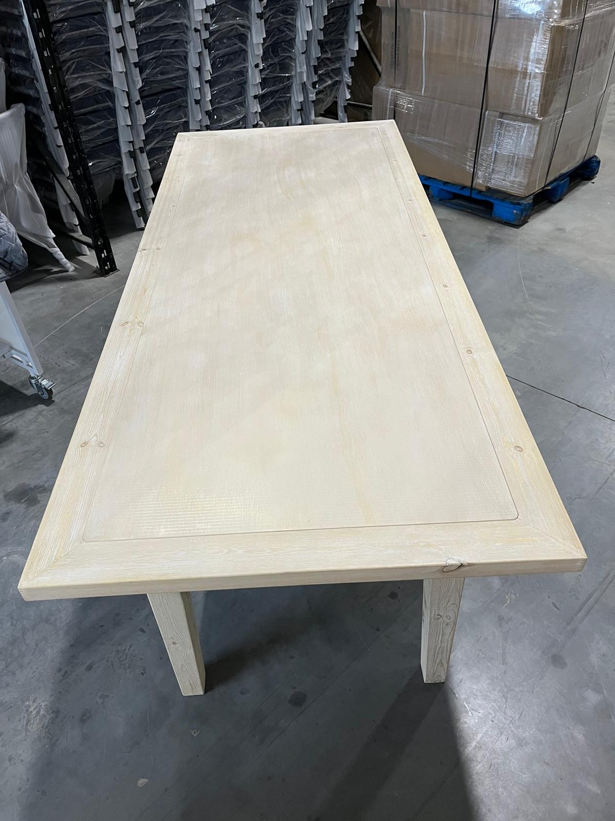 Table, 40" x 96" Farm Style Straight Leg Stonewash