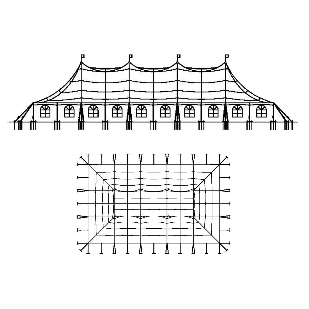 Pole Tent 60' x 100' White