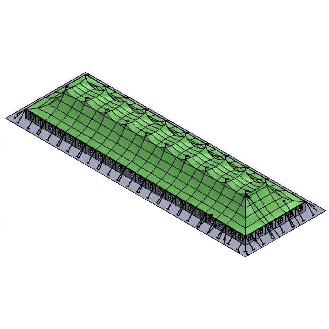 Pole Tent 60' x 220' White