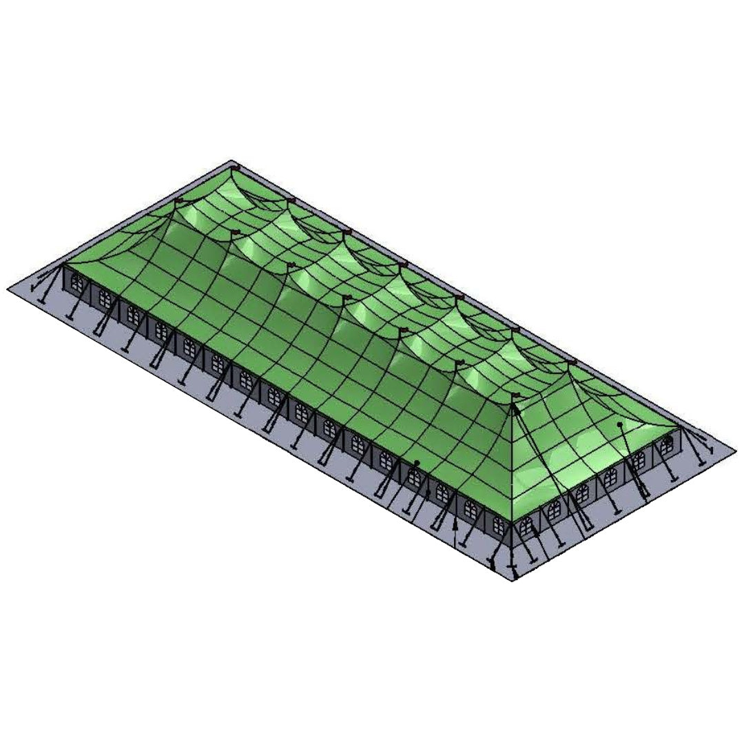 Pole Tent 60' x 160' White