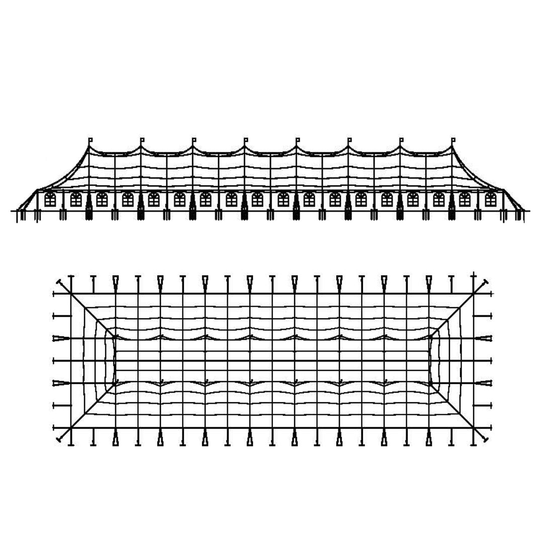 Pole Tent 60' x 180' White