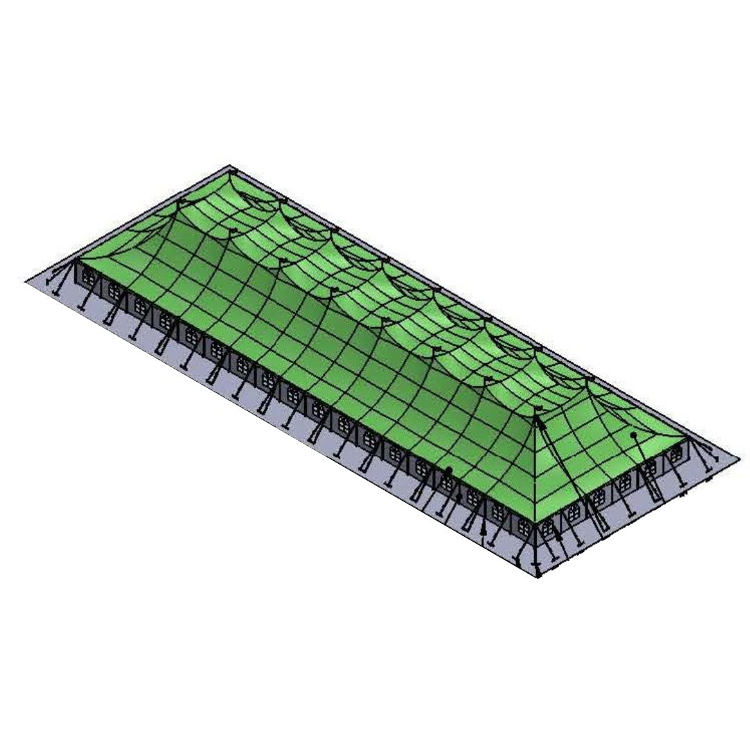 Pole Tent 60' x 180' White