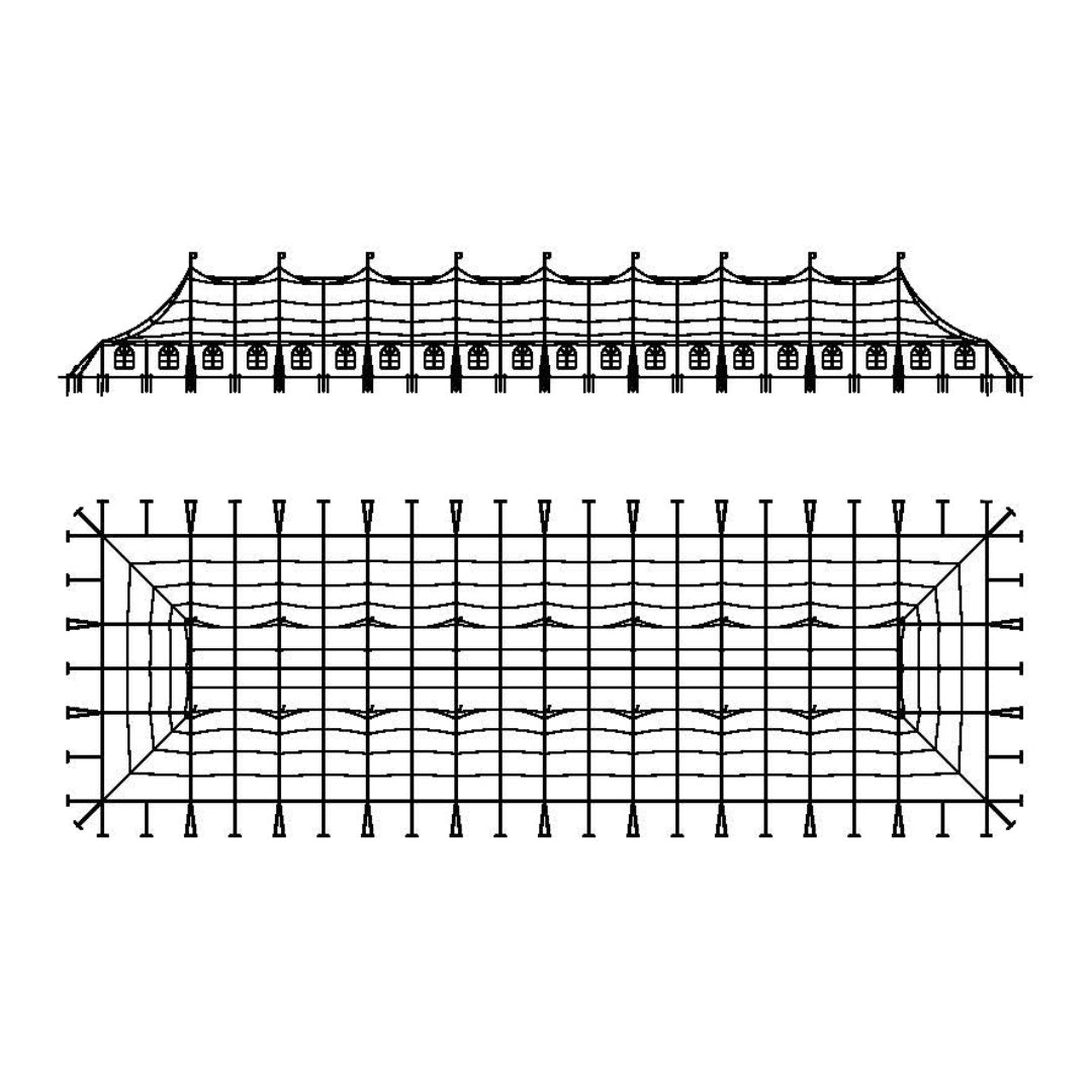 Pole Tent 60' x 200' White