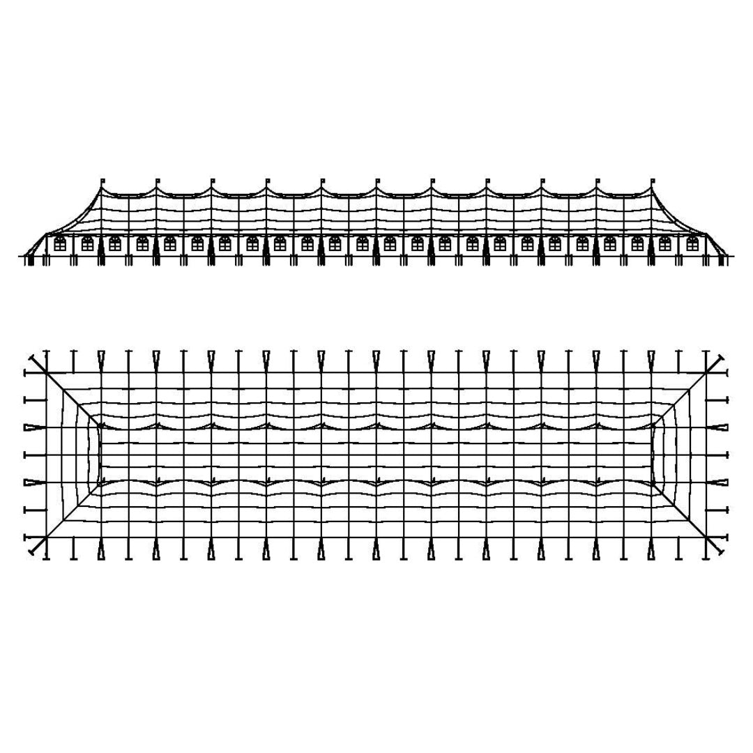Pole Tent 60' x 240' White