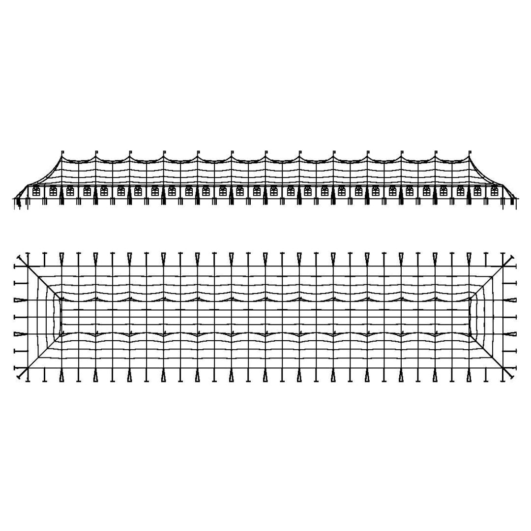 Pole Tent 60' x 280' White