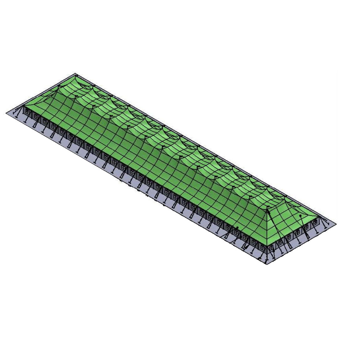 Pole Tent 60' x 280' White