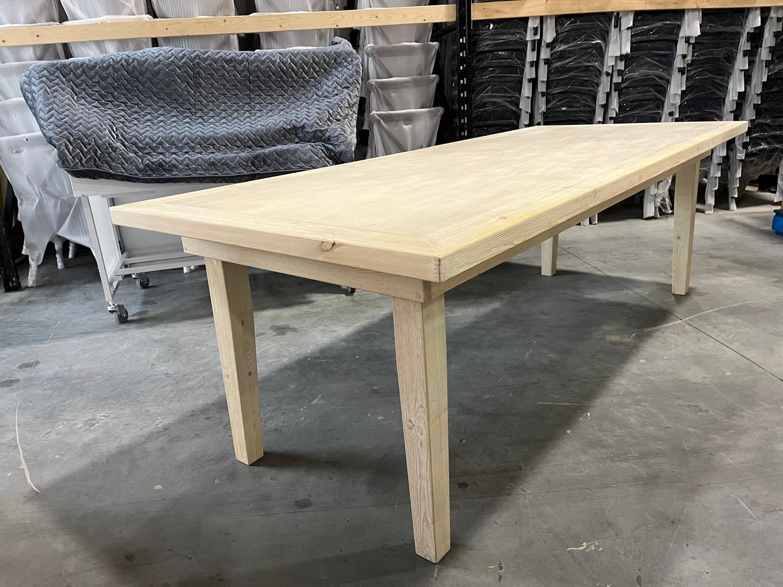 Table, 40" x 96" Farm Style Straight Leg Stonewash