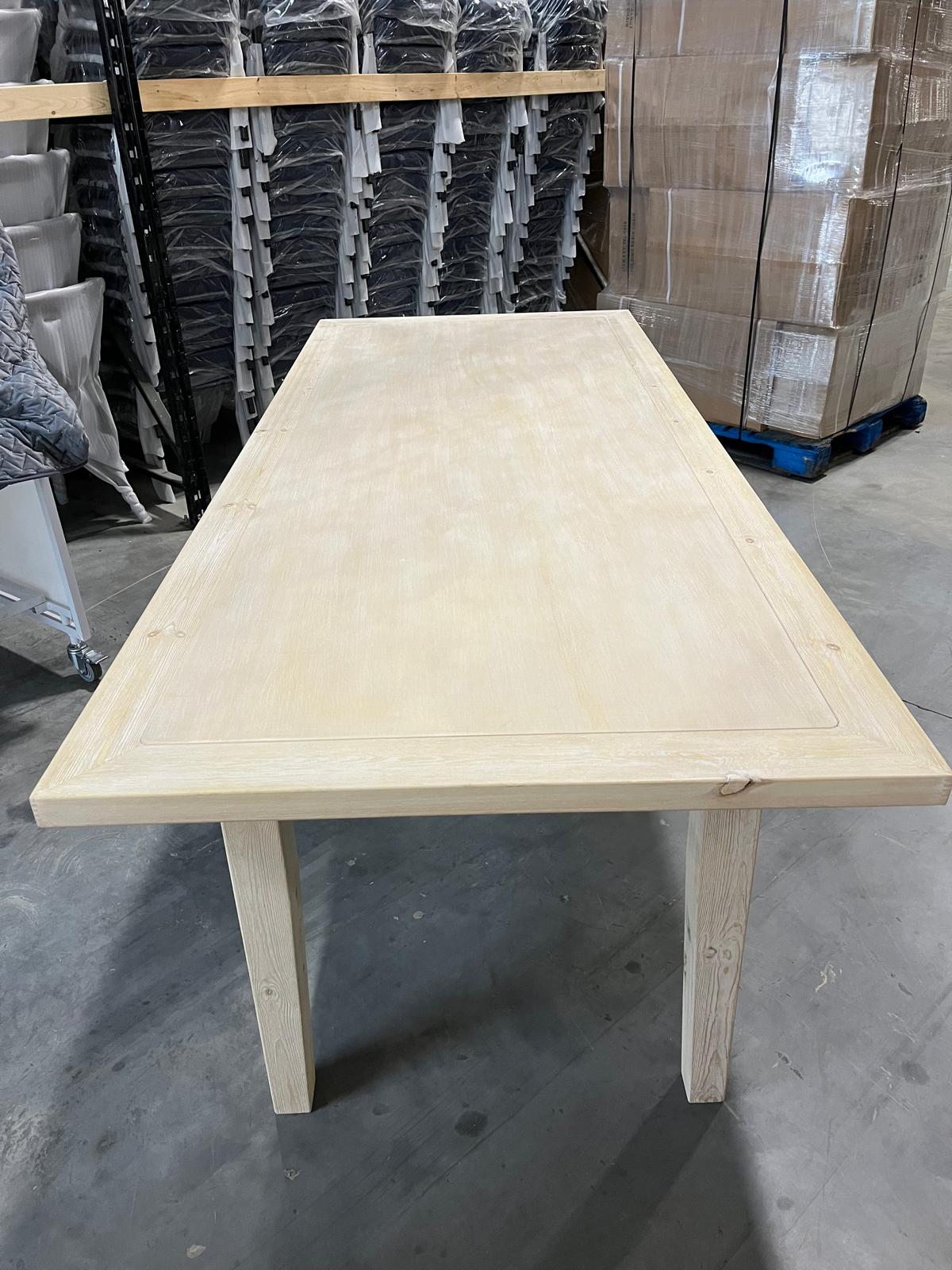 Table, 40" x 96" Farm Style Straight Leg Stonewash