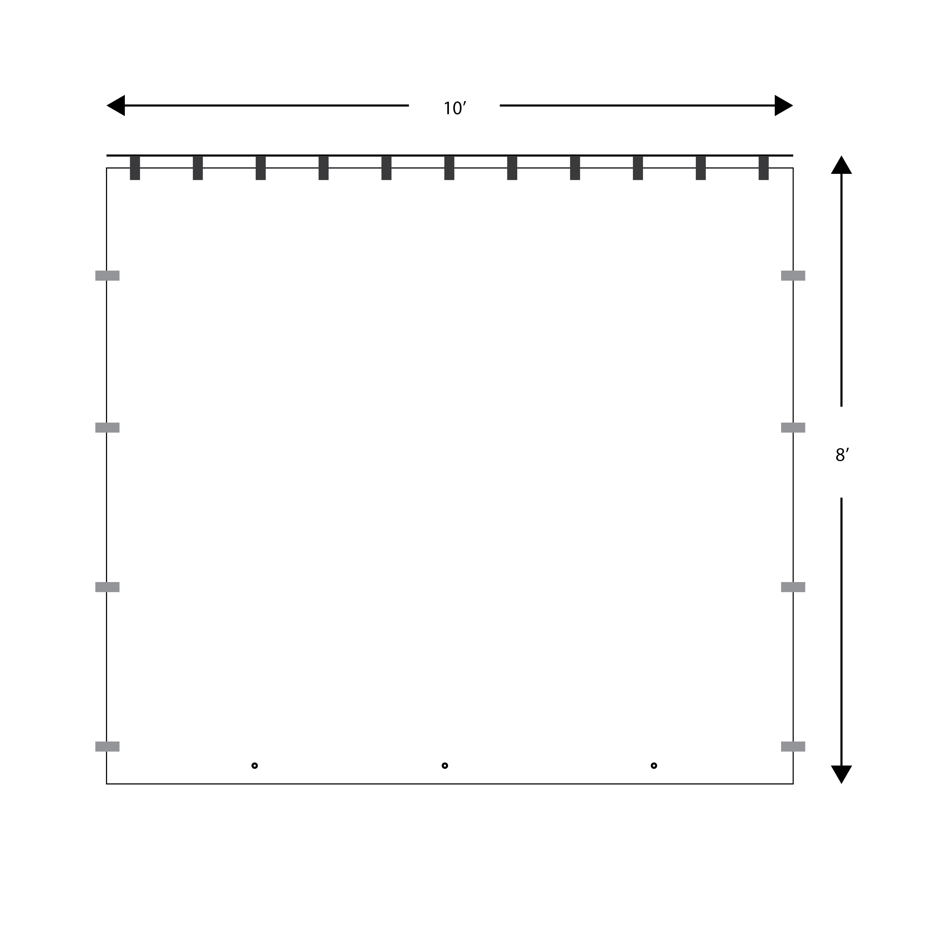 Wall, 8' x 10' Plain Standard