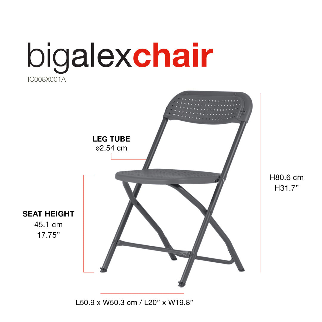 Chair, Big Alex Shark Grey Heavy Duty
