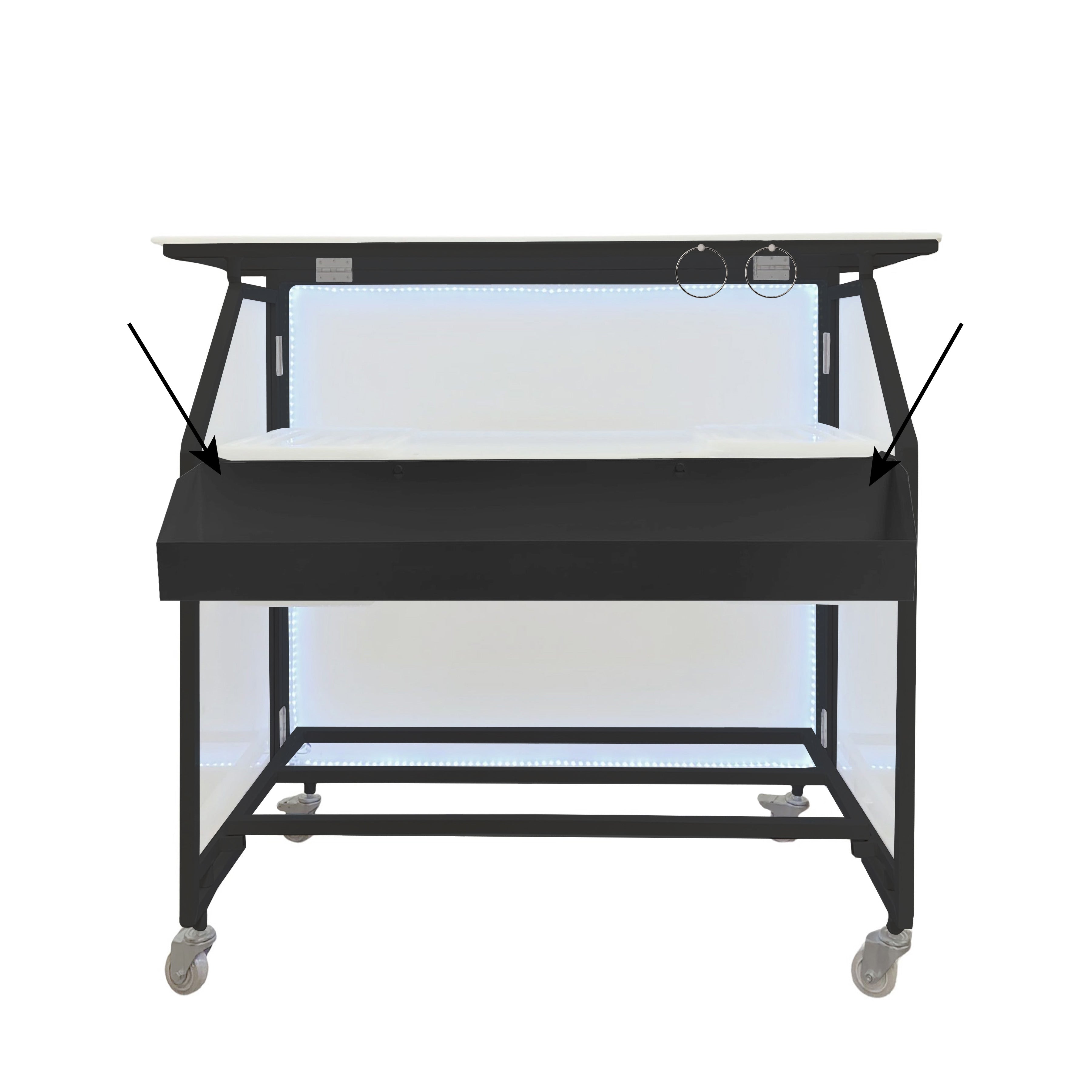 Rail For LED Folding Bar, Black