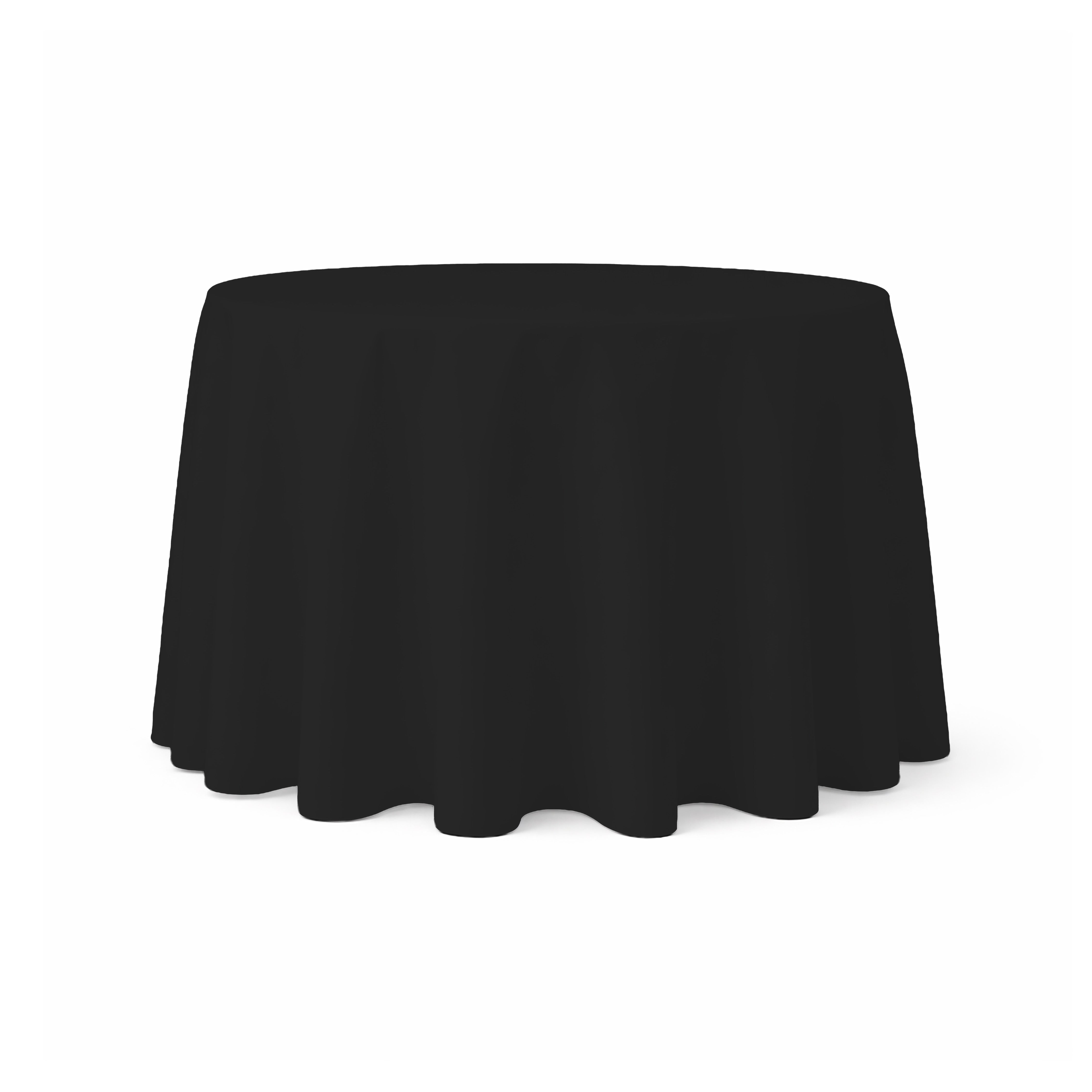 Tablecloth 90" Round Black Majestic
