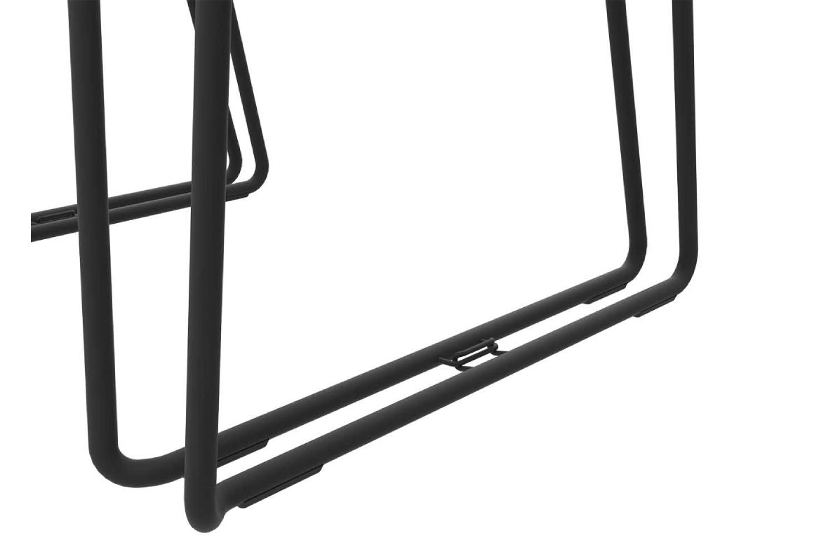 Chair, Bryggen Sled Base Black/Black Plastic