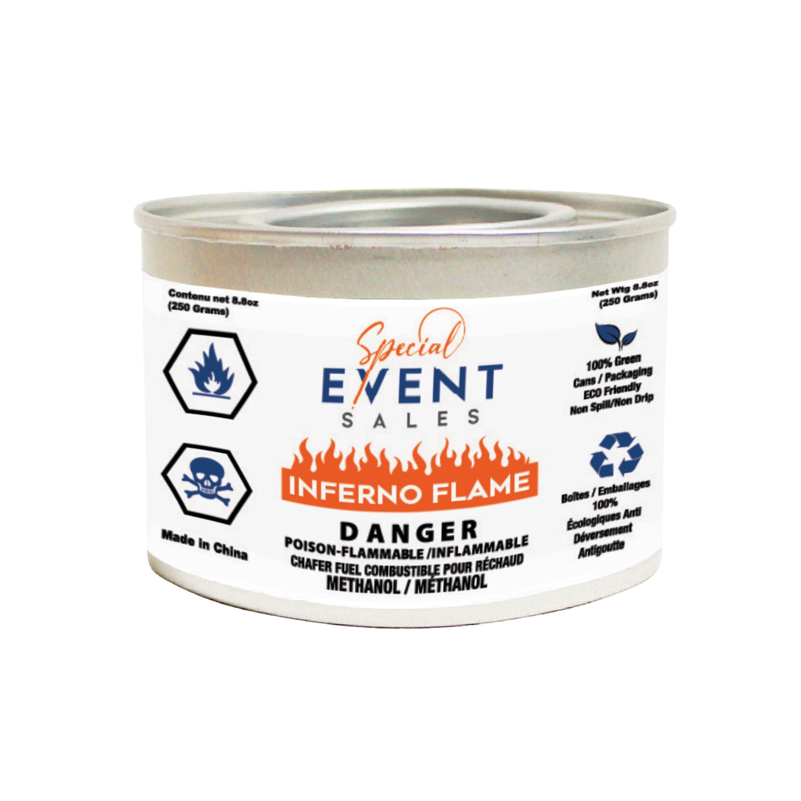 SES Gel Fuel Cans (Case of 72) Methanol